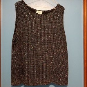 Dressy black sleeveless tank